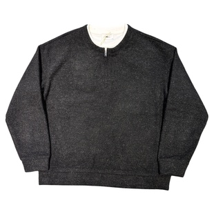 2025冬季新款设计感半拉链加绒卫衣男美式痞帅套头加厚保暖上衣潮