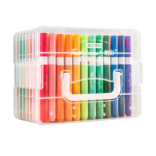 touch color 丙烯马克笔软头小学生美术专用24色强覆盖亲肤可水洗儿童水性画笔36色48色不透色可叠色彩色笔