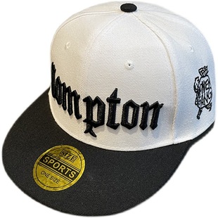 帽子男款美式复古棒球帽大头围平帽檐鸭舌帽街舞板帽嘻哈平沿帽女