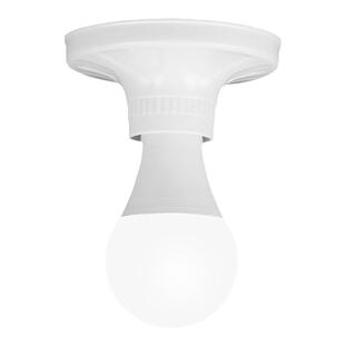 E27螺口灯座LED灯泡螺旋灯头明装螺纹灯口家用节能灯陶瓷底座