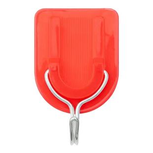 结婚喜庆小挂钩红色塑料小号U型强力承重墙壁壁挂免打孔收纳粘钩