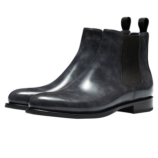 Truffaut固特异切尔西靴男款高级感复古博物馆皮短靴高帮皮鞋冬季