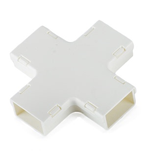 联塑线槽四通24*14 39*19槽十字四通4分6配件明装走接头PVC方形