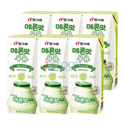 韩国进口哈密瓜牛奶风味乳饮料