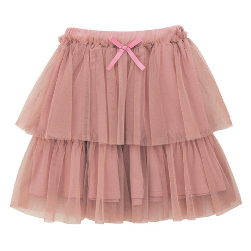 千趣会童装春秋款女童宝宝双层网纱洋气公主裙半身裙蓬蓬裙