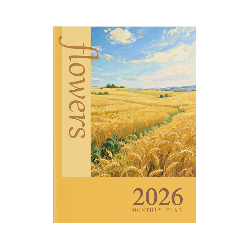 2026年工作小秘书韩式A4月历本大号日历本记事学习健身年历本定制