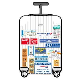 欧美日默瓦系列航空标签行李箱贴纸怀旧复古旅行箱贴拉杆箱子贴画