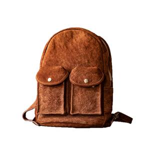 原古！复刻二战时间伞兵复古双肩背包 植鞣革水洗做旧工艺有质感