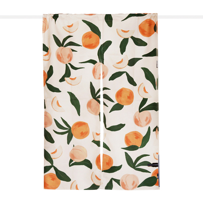 治愈夏日桃对开帆布门帘