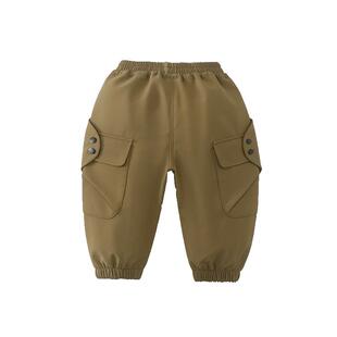 [360G三防一体绒]齐齐熊男童冲锋裤加绒加厚冬款工装裤宝宝裤子