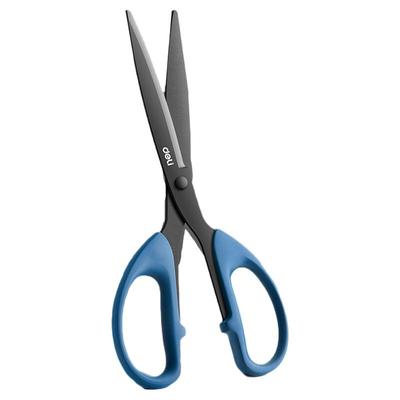 得力黑刃剪刀不锈钢剪子不粘胶厨