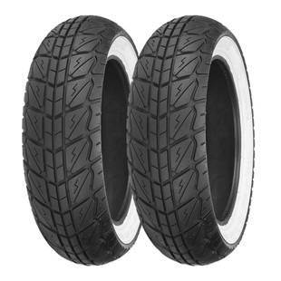 SHINKO神钢小牛黑白边复古踏板电动摩托车轮胎3.50-10 3.00-10