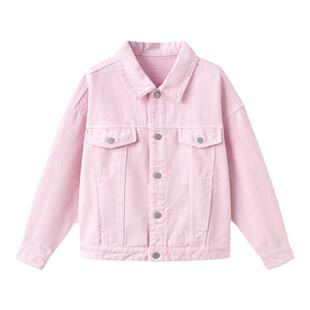 巴拉巴拉女童牛仔外套时尚翻领大童纯棉上衣儿童开衫2026春装童装