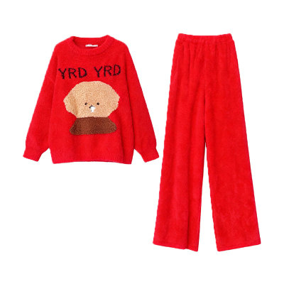 150小个子秋冬红色睡衣