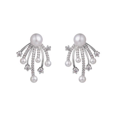 卡洛美璀璨烟花耳环轻奢高级感气质耳钉女简约S925银针耳饰品秋冬