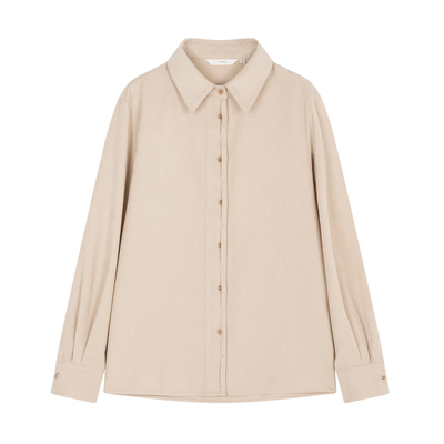 IHIMI海谧磨毛加厚衬衫女