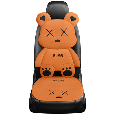 汽车坐垫四季通用半包座套可爱卡通三件套座垫冬季腰靠前后排车垫