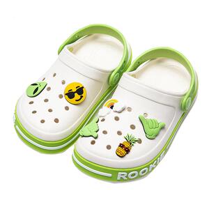 ROOKIE童鞋洞洞鞋夏季新款儿童包头凉鞋男女童透气拖鞋宝宝中大童