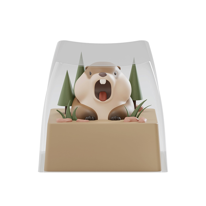 KEYMOJI尖叫土拨鼠ESC键帽单个3D打印树脂个性键盘创意原创哪吒