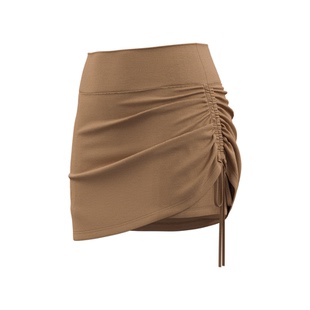 高腰抽皱运动防走光瑜伽短裤High Waist Ruched Fitness Skort