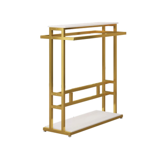 服装店展示架落地中岛挂衣架男女装童装中间货架双排双杠侧挂衣架