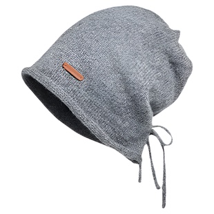 兰诺韩系抽绳冷帽女2025秋冬新款时尚大头围显脸小包头针织帽爆款