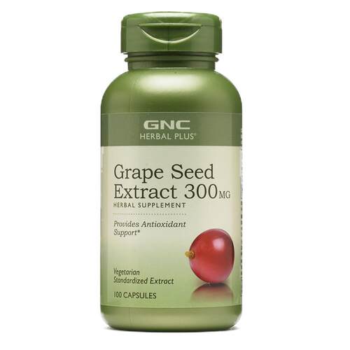 美国GNC葡萄籽精华300mg100粒胶囊OPC原花青素抵抗自由基抗春敏