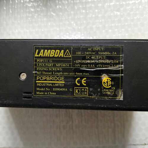 【议价-可维修】 LAMBDA MP10674.100-240VAC 电源 /均有货