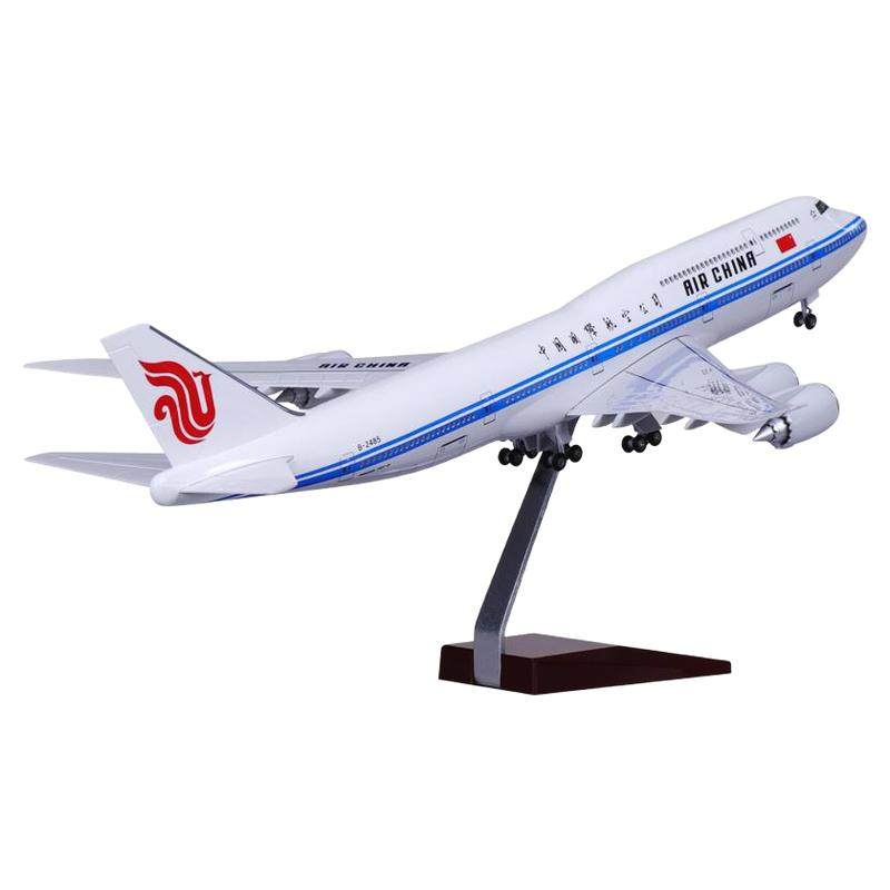 仿真拼装国航777747飞机模型带轮350中国国际航空787客机航模