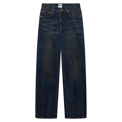 IMMI复古猫须牛仔阔腿裤