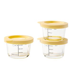 英氏玻璃辅食盒可蒸煮耐高温宝宝新生婴儿蒸蛋辅食工具储存保鲜碗