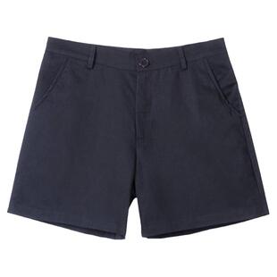 纯实物拍男士修身西裤短裤纯棉白色休闲三分裤纯色系腰带超短西裤