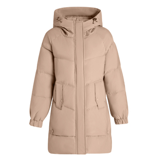 妈妈冬装外套羽绒棉服中老年时尚女冬天棉衣加绒加厚中款保暖棉袄