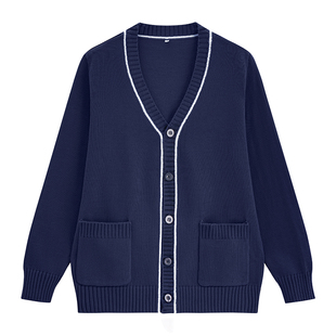 护士毛衣女开衫外套加绒加厚针织衫男款医院医生保暖外穿工作服冬