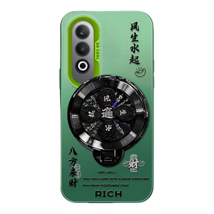 风生水起旋转支架适用于OPPO K12Plus手机壳OPPO K12全包文字防摔中国风PKS110高级感保护套PJR110新款手机套