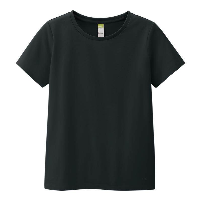 蕉下短袖女t恤2026新款春夏宽松棉感透气运动上衣白色圆领打底衫