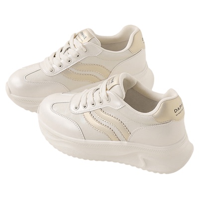 达芙妮女士厚底增高防滑小白鞋