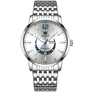 欧利时正品月相大师男士手表机械表全自动名式款石英表男品牌十大
