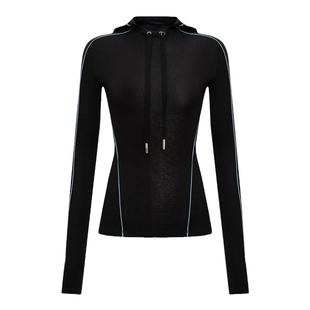 lost in echo秋冬时尚修身个性连帽羊毛亲肤衣针织衫上衣打底衫