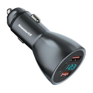 纽曼车载充电器线手机快充头点烟器点火转换插头一拖三车充汽车用