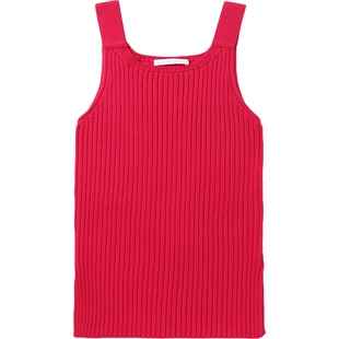 IT HELMUT LANG女装中长款针织背心新款纯色修身罗纹上衣1H1711XM