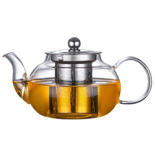 龙兮不锈钢过滤泡茶壶家用耐热玻璃茶壶加厚花茶壶功夫茶具套装