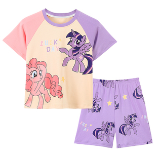 儿童女童睡衣2025新款儿童a类纯棉全棉女孩夏天季初中生小马宝莉