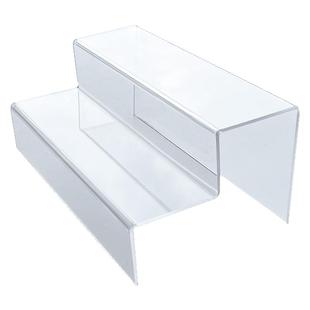 亚克力阶梯模型手办盲盒展示架塑料公仔毕奇molly透明立牌收纳架