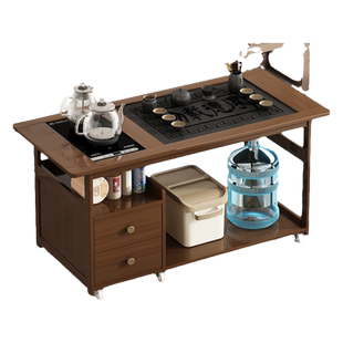 移动茶桌家用小茶台烧水壶一体茶水柜茶车阳台非实木茶几茶具套装