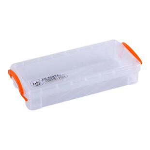 美甲工具收纳盒680双边扣带盖砂条笔刷死皮剪存放储物透明工具盒