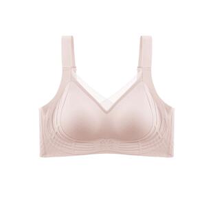 雅黛俪粉底液内衣女大胸显小提拉聚拢承托无痕防下垂收副乳文胸罩