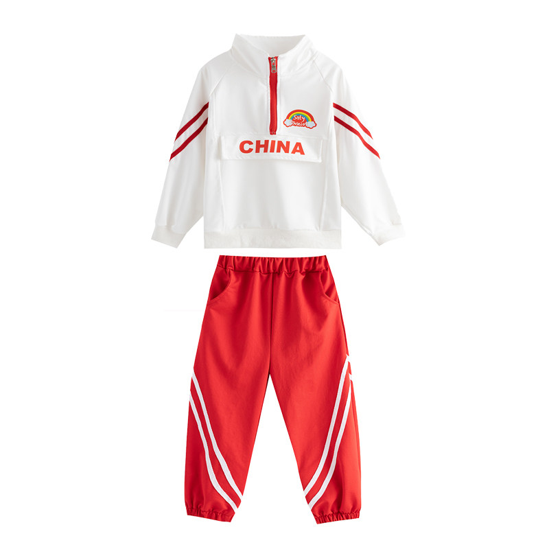 儿童啦啦队演出服小学生运动会服装爵士舞蹈团体表演幼儿体操班服