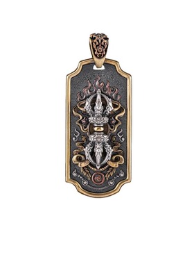 新款藏式金刚心杵纯铜精雕吊坠项链男女护身符个性复古民族风挂饰