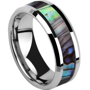 飒雅戒指男士彩色贝壳潮男个性尾戒高级感食指单身男戒开瓶器指环